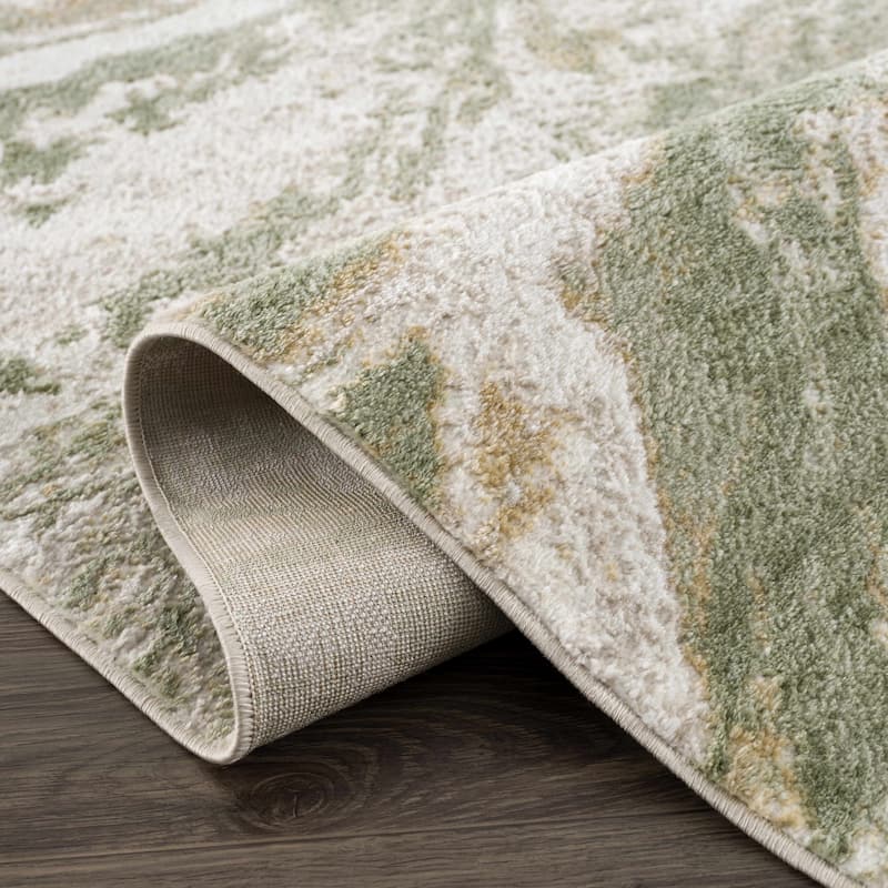 Hauteloom Liverpool Living Room, Bedroom Area Rug - Contemporary - Charcoal,Light Blue,Light Gray - 9'2" x 12'
