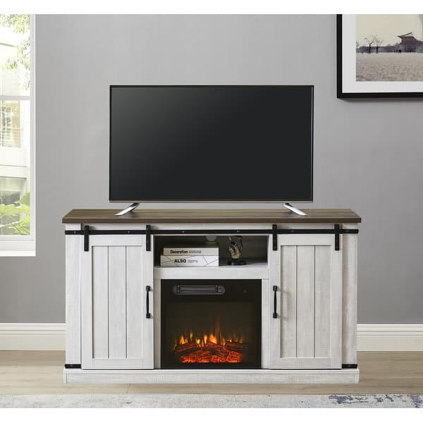 slide 2 of 16, 54 in. TV Stand for TVs up to 60 in. with Electric Fireplace