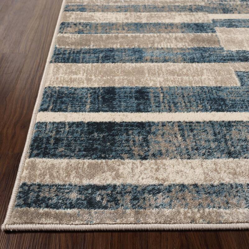 Modern Farmhouse Wide Striped Indoor Runner or Area Rug by Superior