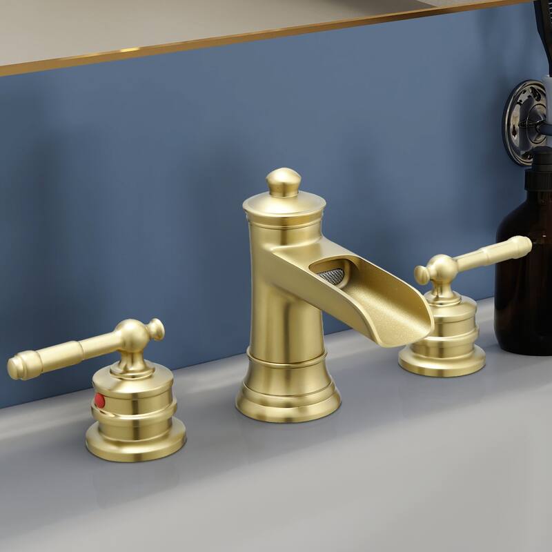 Topcraft Two Handle Waterfall Bathroom Faucet with Pop-Up Drainer