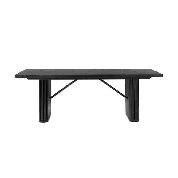 Rectangular Double Pedestal Dining Table in Black - Bed Bath & Beyond ...