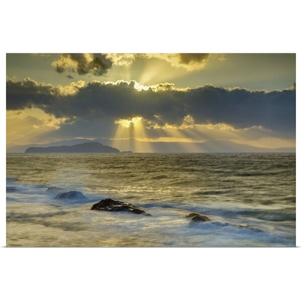 "Sunset over Mediterranean Ocean" Poster Print