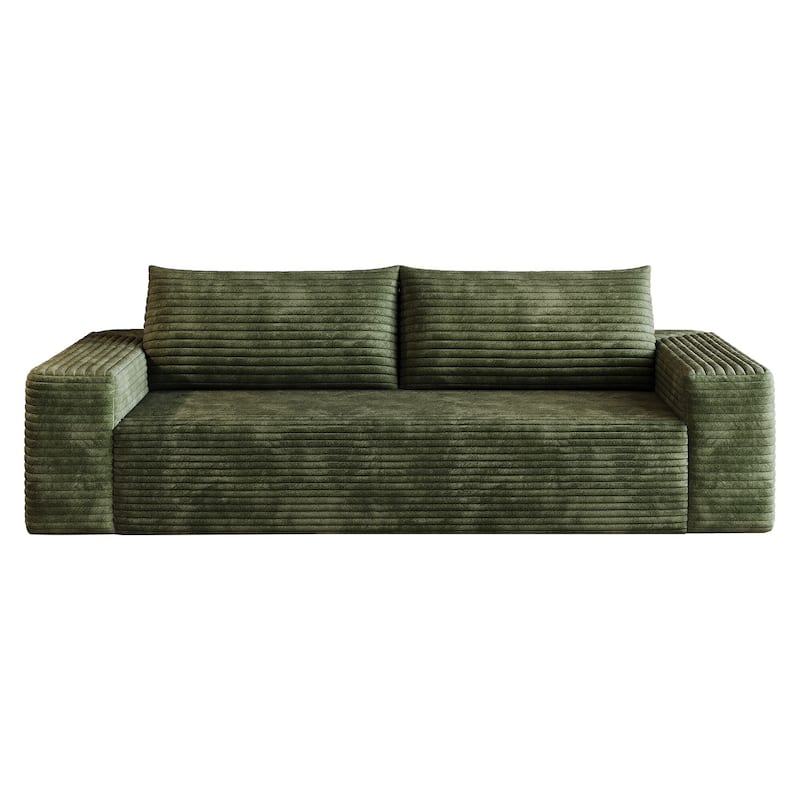 Corduroy Deep Seat Loveseat Sofa Ergonomic Couch