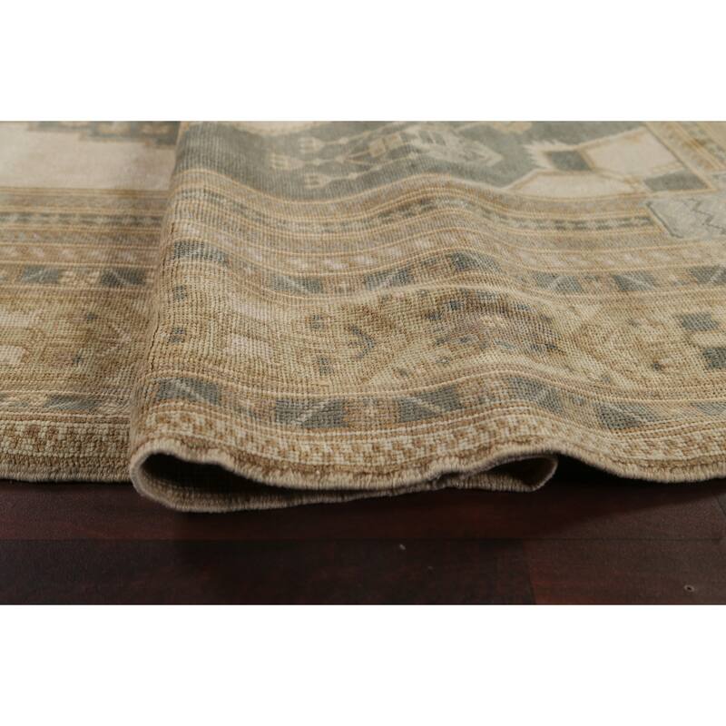 Vintage Anatolian Oriental Wool Area Rug Hand-knotted Office Carpet - 5'6" x 10'3"