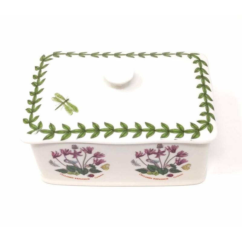 Portmeirion Botanic Garden Covered Treasure Box - 6" L x 3.5" W
