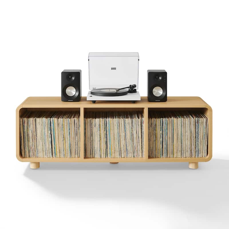 Crosley Zoe Large Record Player Stand With Vinyl Storage - 15.75"d x 60"w x 20.5"h