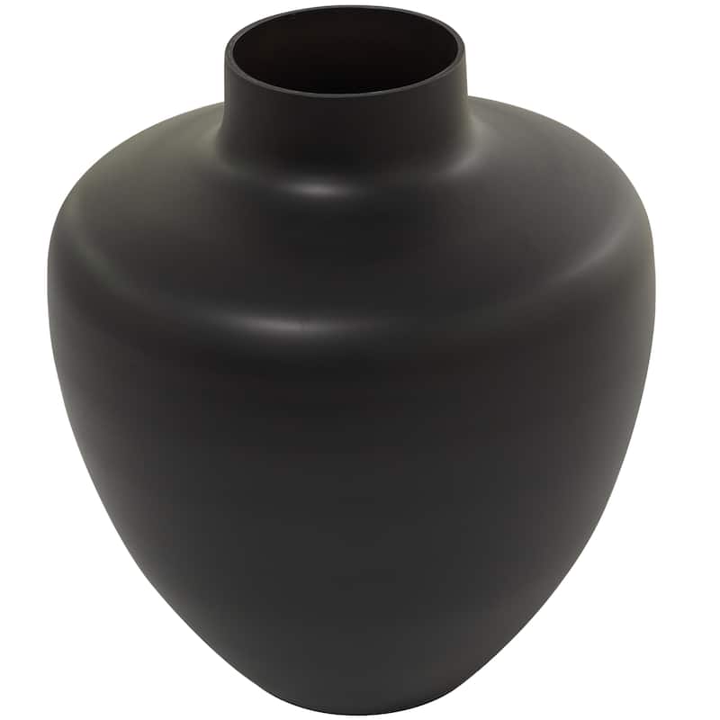 Glass Decorative Vase - Black - Roche River Decor