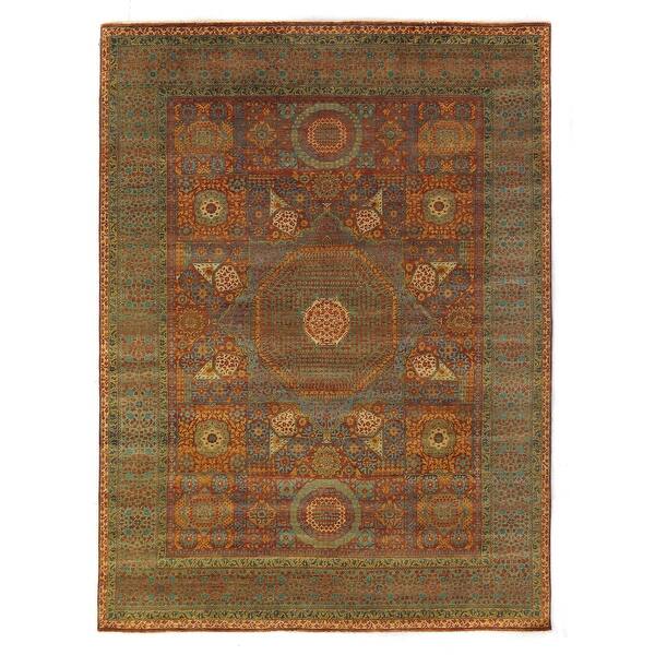 Exquisite Rugs Tabriz Rust / Green New Zealand Wool Rug (5'4 x 8'4 ...