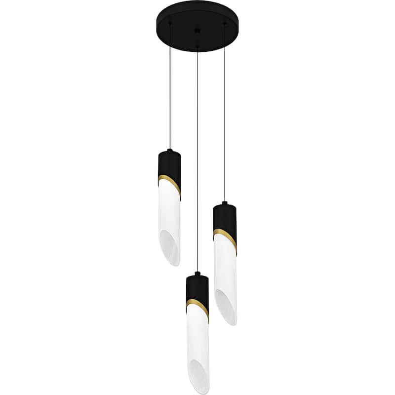 Alys 3-Light Integrated LED Matte Black Pendant