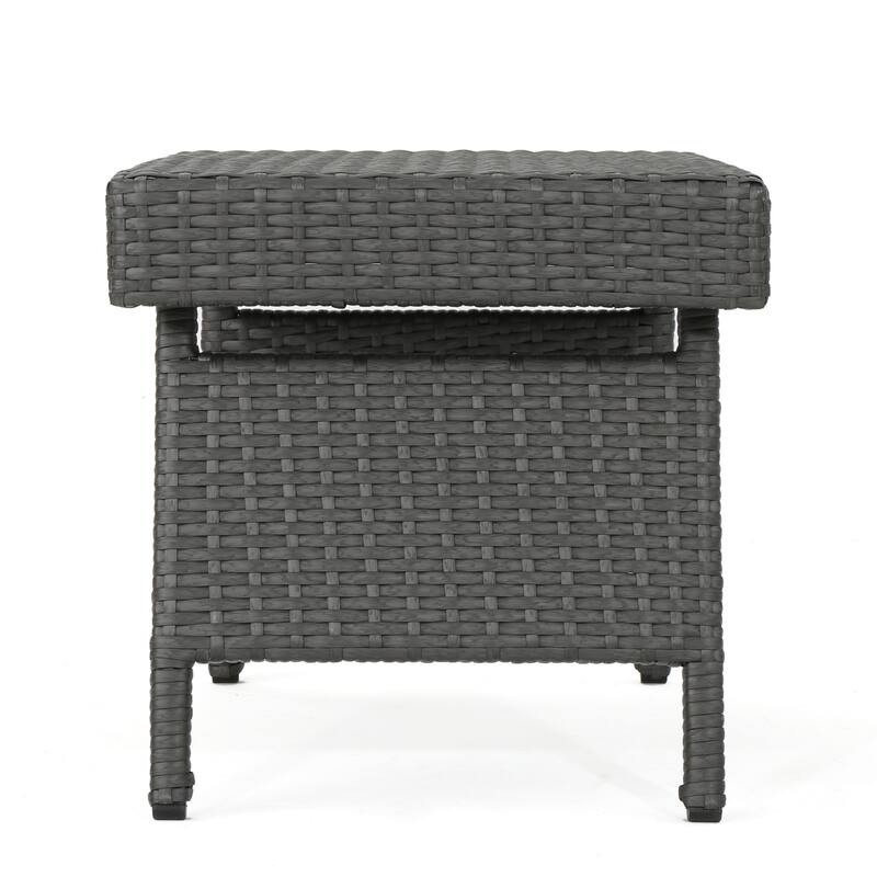 Salem Outdoor Transitional Wicker Adjustable Folding Table by Christopher Knight Home.