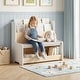 preview thumbnail 2 of 8, Gymax Kids Reading Nook w/Bench Bookshelf & 2 Cubbies Removable Padded
