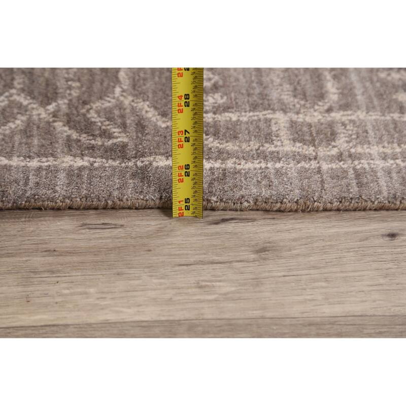 Brown Geometric Modern Gabbeh Oriental Area Rug Wool Hand-knotted - 4'8" x 7'5"