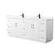 Option White / White Quartz Top / Matte Black Hardware