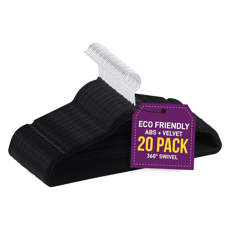 Durable Non-Slip Clothes Hangers Sturdy Plastic Set