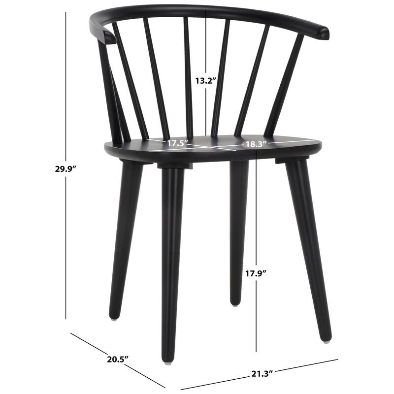 SAFAVIEH Home Blanchard 18-inch Curved Spindle Side Chair [SET of 2] - 21"W x 21"D x 30"H