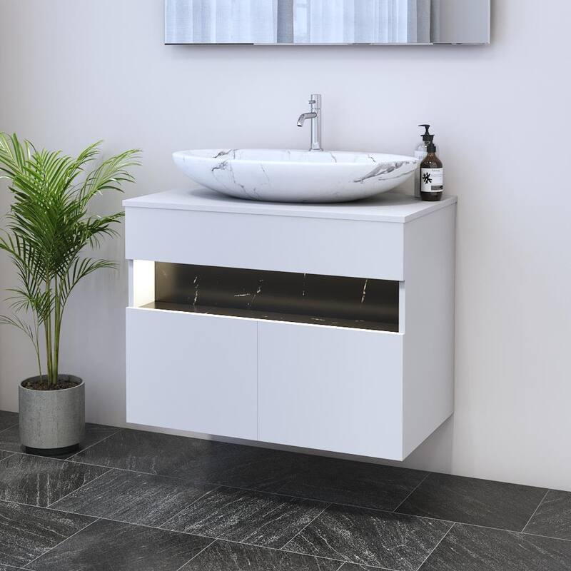 Laguna 2D 80 Floating Bathroom Vanity (32" Width)