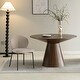 preview thumbnail 20 of 24, Fynix Modern 47" Solid Ash Wood Veneer Round Top Dining Table for Dining area, Kitchen, or Office Spaces