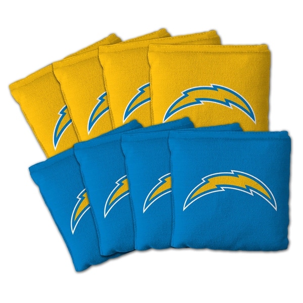 slide 2 of 5, Los Angeles Chargers NFL Dual Sided Pro Stop & Slide Cornhole Bags
