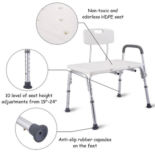Shop Costway 10 Height Adjustable Medical Shower Chair Bath Tub