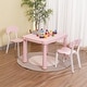 3 Piece Plastic Kids Table And Chair Set 
