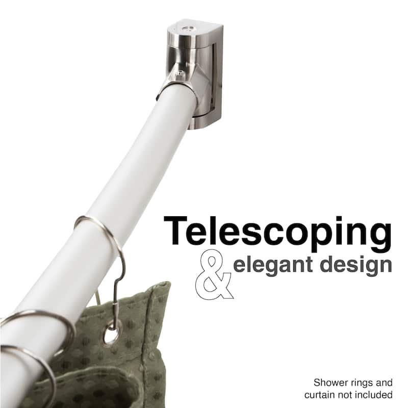 Curved Shower Curtain Rod Adjustable 36 to 61 inches by JS Jackson Supplies