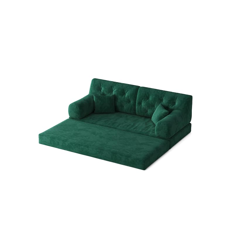 Modular Sofa, Convertible Pudding Block Sofa, Floor-Standing Sofa Bed With Armrests And Comfortable Sofa Bed