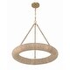 preview thumbnail 3 of 4, Oakley 1 Light Soft Gold Chandelier - 24"W x 3.5"H x 24"D