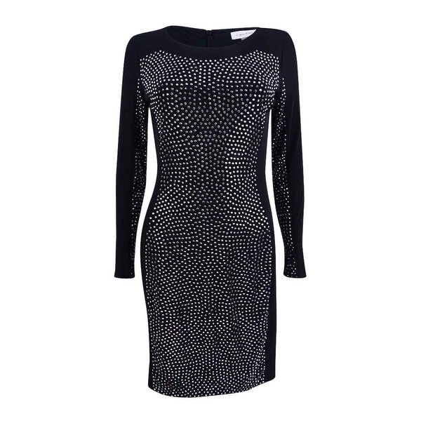 black studded bodycon dress