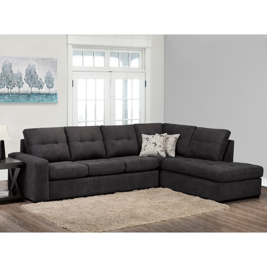 Randi Fabric Tufted Sectional Chaise Sofa