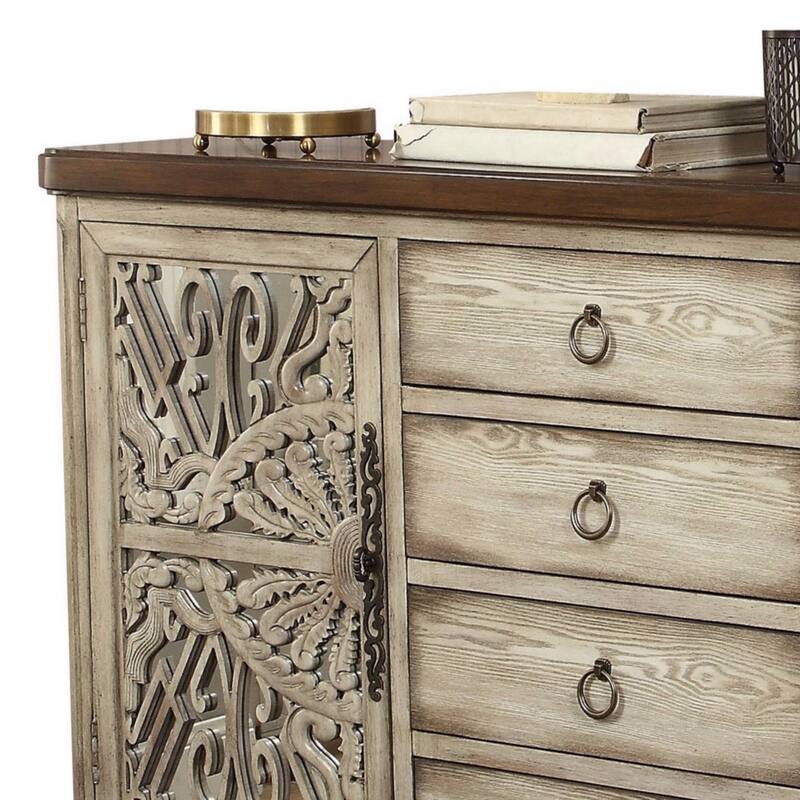 Vermont Console Table 2 Doors and 4 Drawers, Antique White