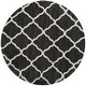preview thumbnail 133 of 145, SAFAVIEH Hudson Shag Ariola Trellis 2-inch Thick Rug 7' Round - Dark Grey/Ivory