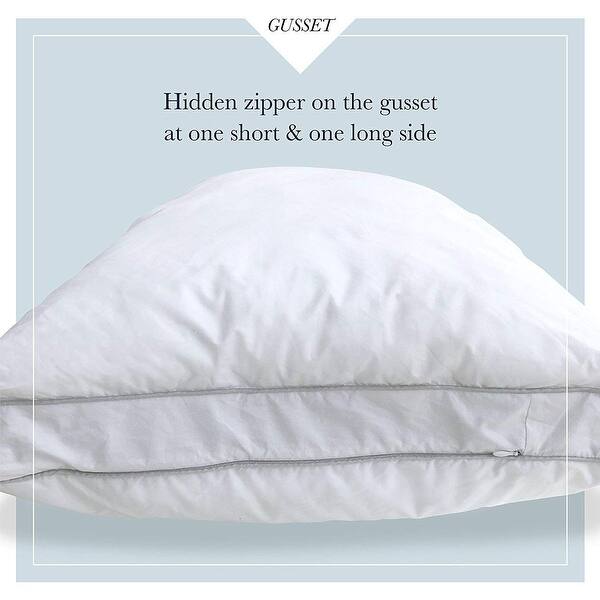Shop Down Alternative Gusset Organic Cotton Pillow In A Pillow 20 X 30 White On Sale Overstock 22515665