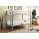 preview thumbnail 2 of 0, Casual Twin Over Twin Bunk Bed with Built-In Ladders, Silver