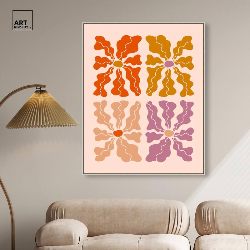 Four Flowers Poster Canvas by Art Remedy