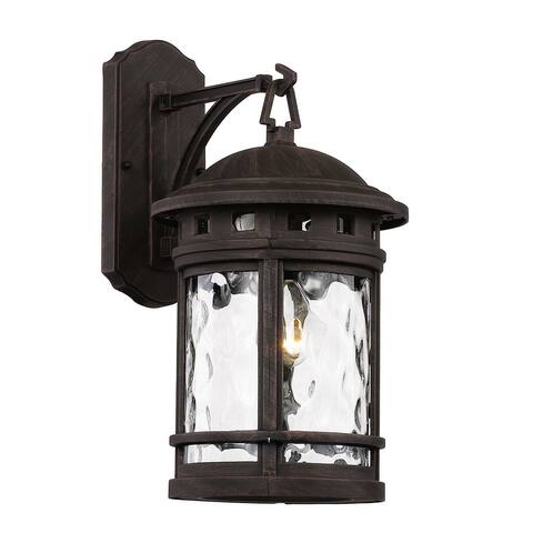 GuisseppeImports One Light Wall Lantern Boardwalk Rust - Exact Size