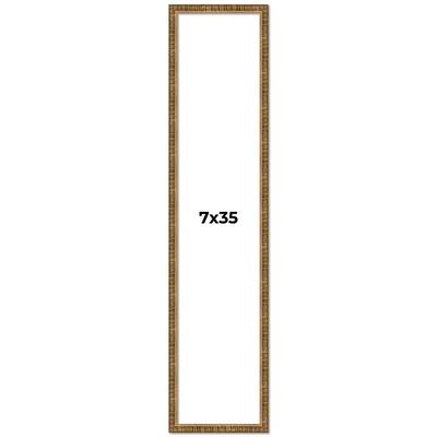 7x35 Frame Gold Solid Wood Picture Frame - Complete Modern Photo Frame