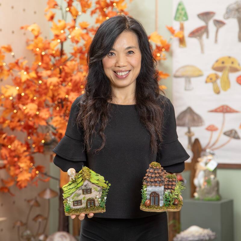 Woodland House Angled Roof, Set of 2