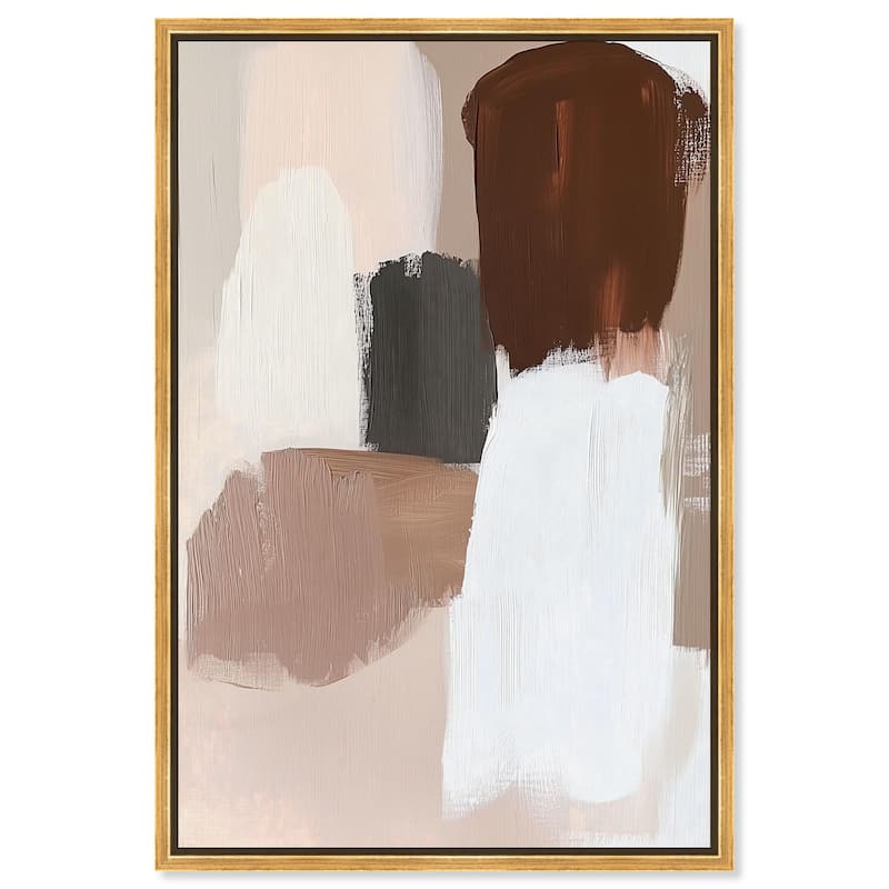 Veiled Browns Canvas by Art Remedy - Gold - 20" x 30"