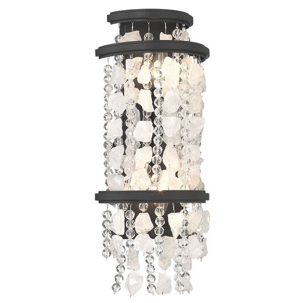 slide 2 of 10, Minka Lavery 6702 Shimmering Elegance 2 Light 18" Tall ADA Wall Sconce