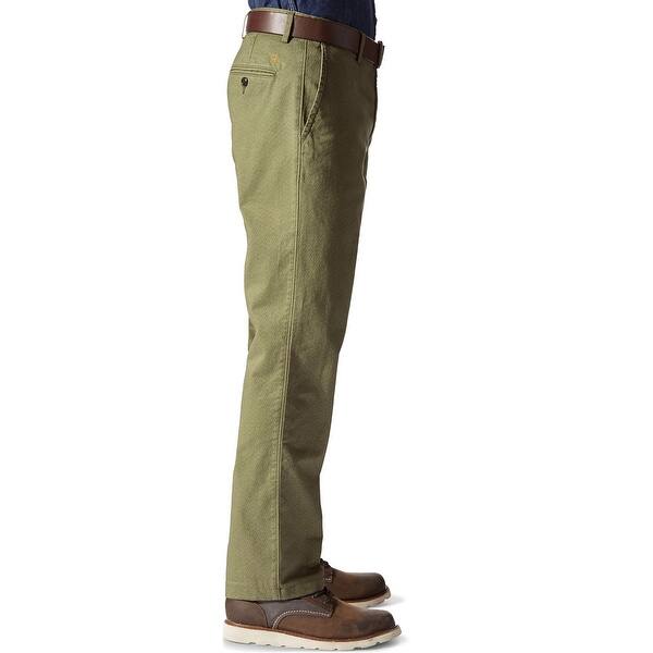 Shop Dockers Field Khaki Classic Fit Herringbone Casual Pants Olive Green 30 X 30 Overstock 16271189