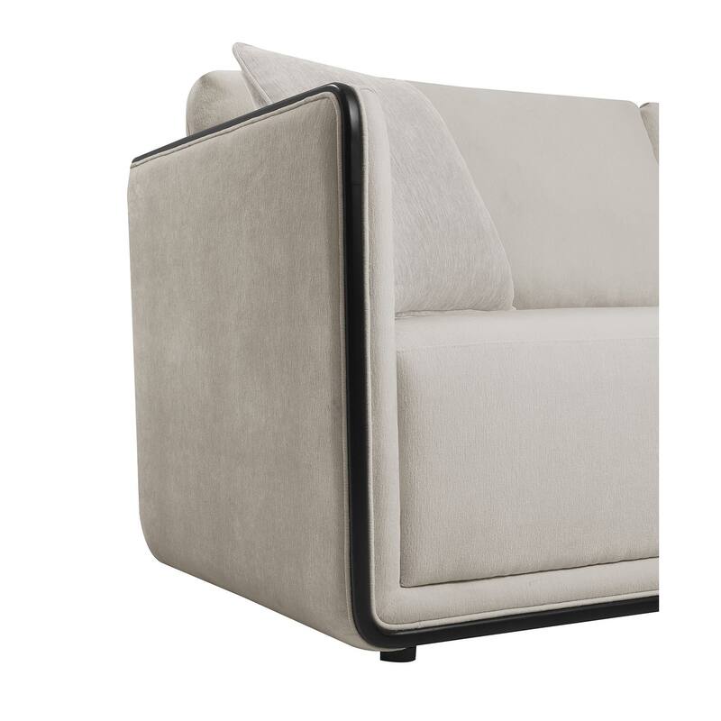 Contemporary Taupe Finish High Density Foam Sofa 1pc