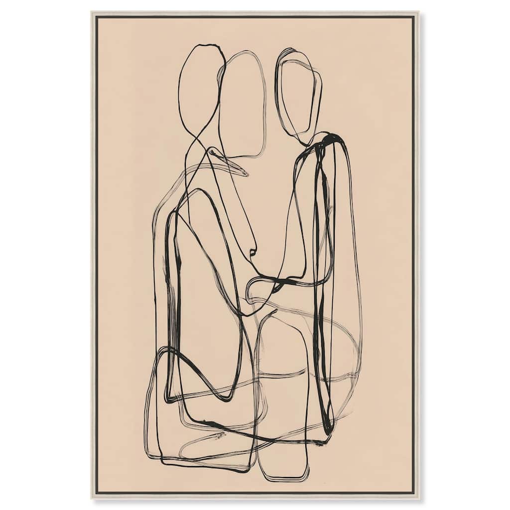 Embrace of Lines III Canvas by Art Remedy