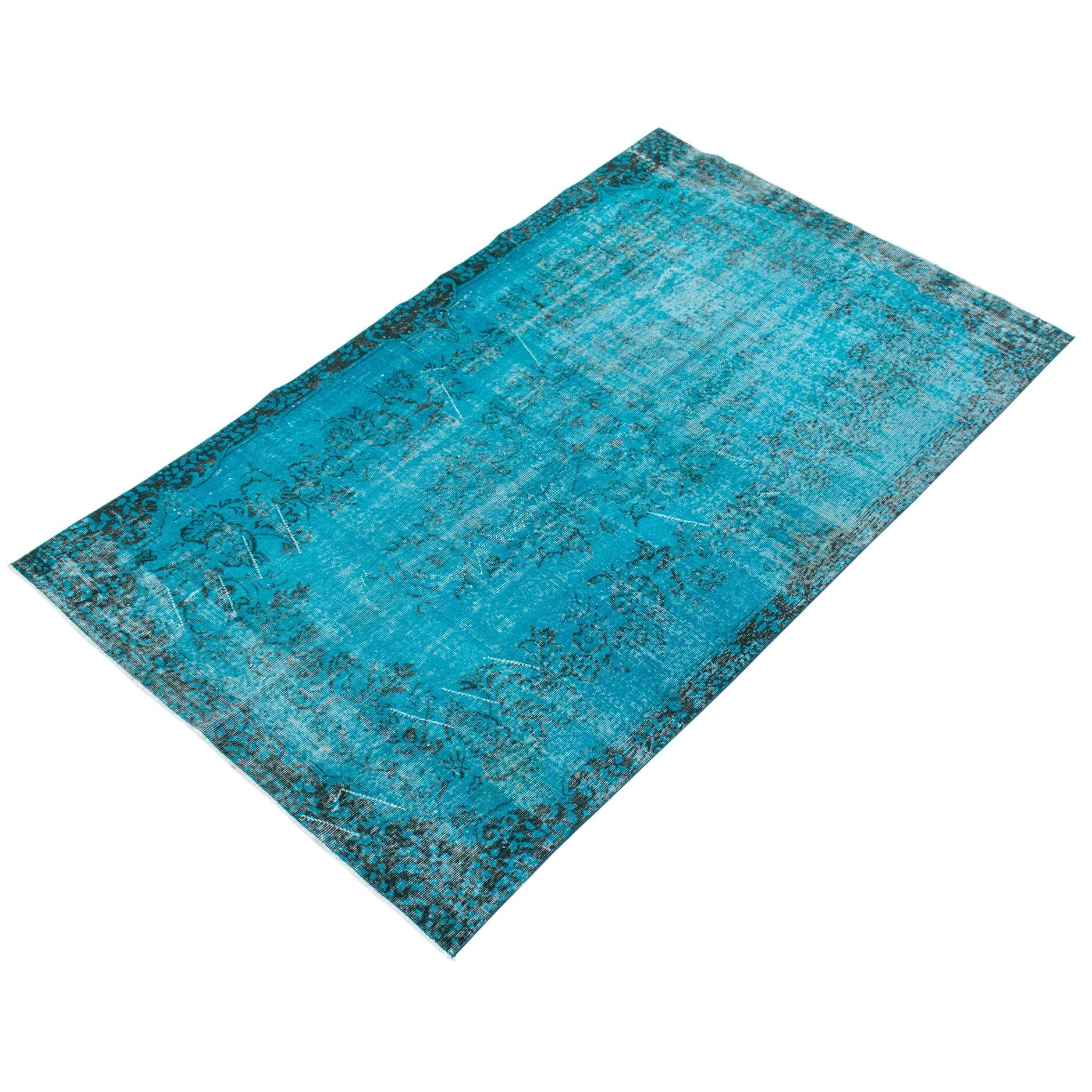 ECARPETGALLERY Handknotted Color Transition Turquoise Wool Rug 5'5 x 8'10 Bed Bath & Beyond