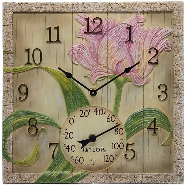 https://ak1.ostkcdn.com/images/products/is/images/direct/3231674631687449825e325b06fd2ba23f0cd78a/Outdoor-Clock-with-Thermometer-Beachwood-Flower-Design-14-x-14.jpg?impolicy=medium