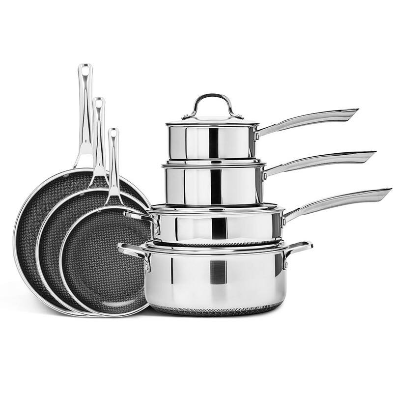 Non-Stick Cookware Set Stainless Steel Pots And Pans Set With Lids