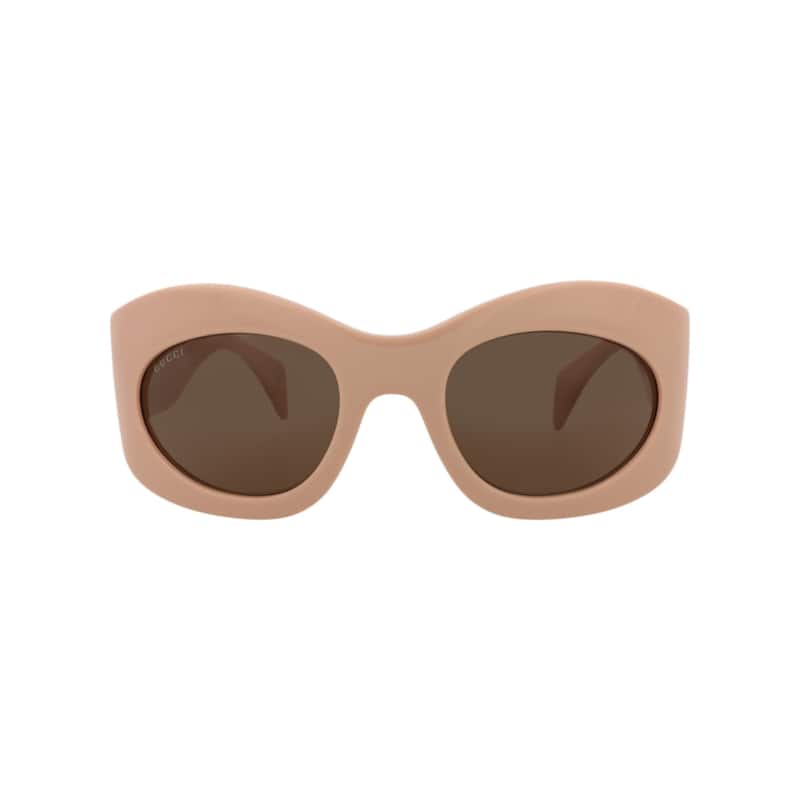 Gucci Shield-Frame Recycled Acetate Sunglasses - Pink Pink Brown - Pink - Brown Lens