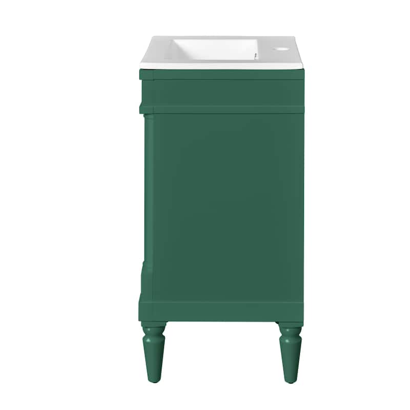 18-Inch Vanity With Sink,Storage Cabinet With Door,Freestanding Cabinet,Single Sink Cabinet With Adjustable Shelf
