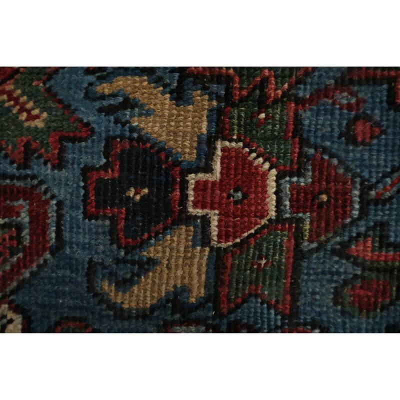 Hand Knotted Oriental 100% Wool Carpet Traditional Medallion Red Heriz (serapi) Area Rug - 11' 8'' X 9' 0''