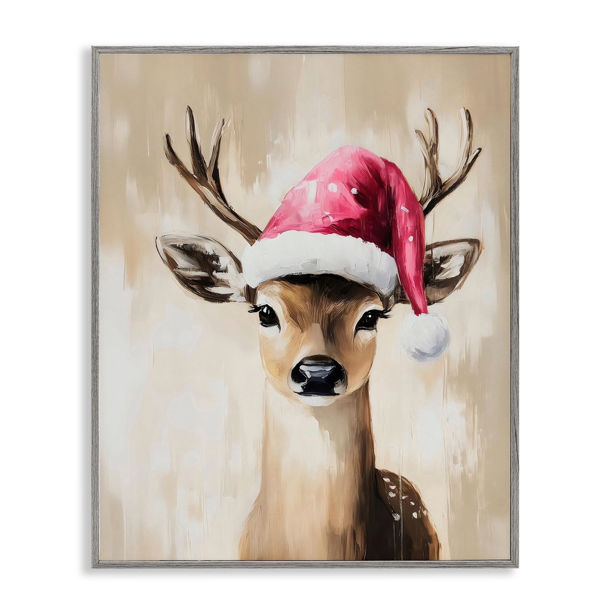 Stupell Baby Christmas Deer Framed Giclee Art Design By Arlington Prints