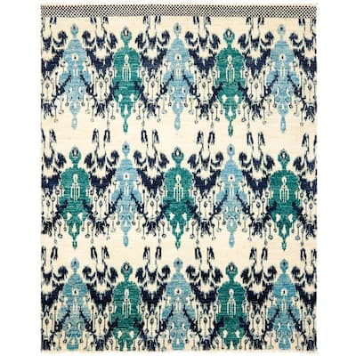 SAFAVIEH Couture Hand-knotted Calcutta Ilta Ikat Modern Wool Rug